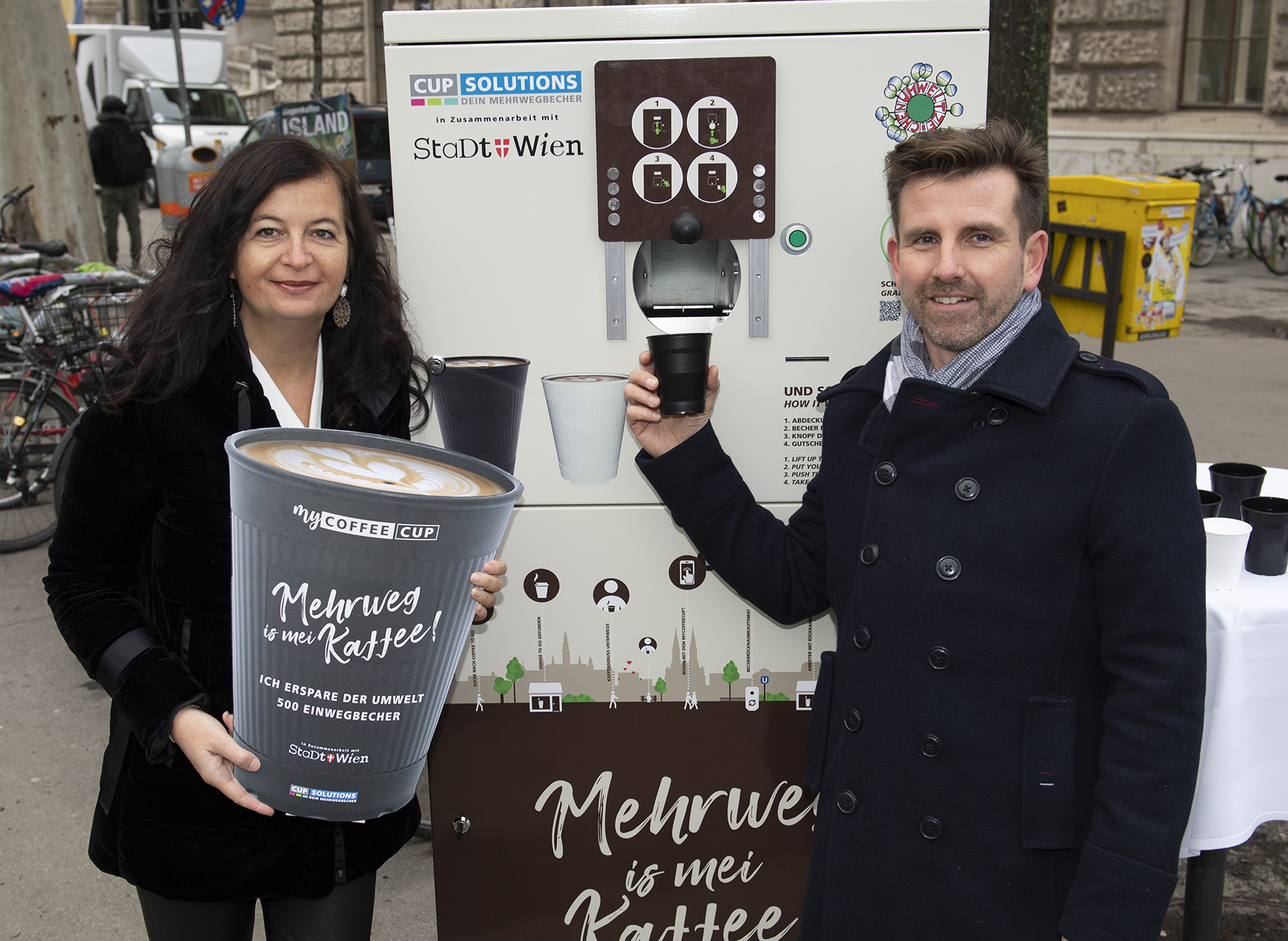 Pionierarbeit: Stadt Wien führt Kaffeebecher-Mehrwegsystem ein