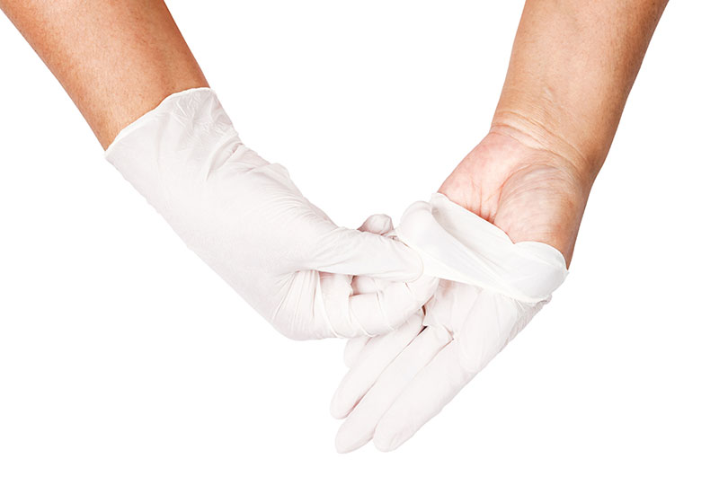 Einweghandschuhe an Feinkosttheken