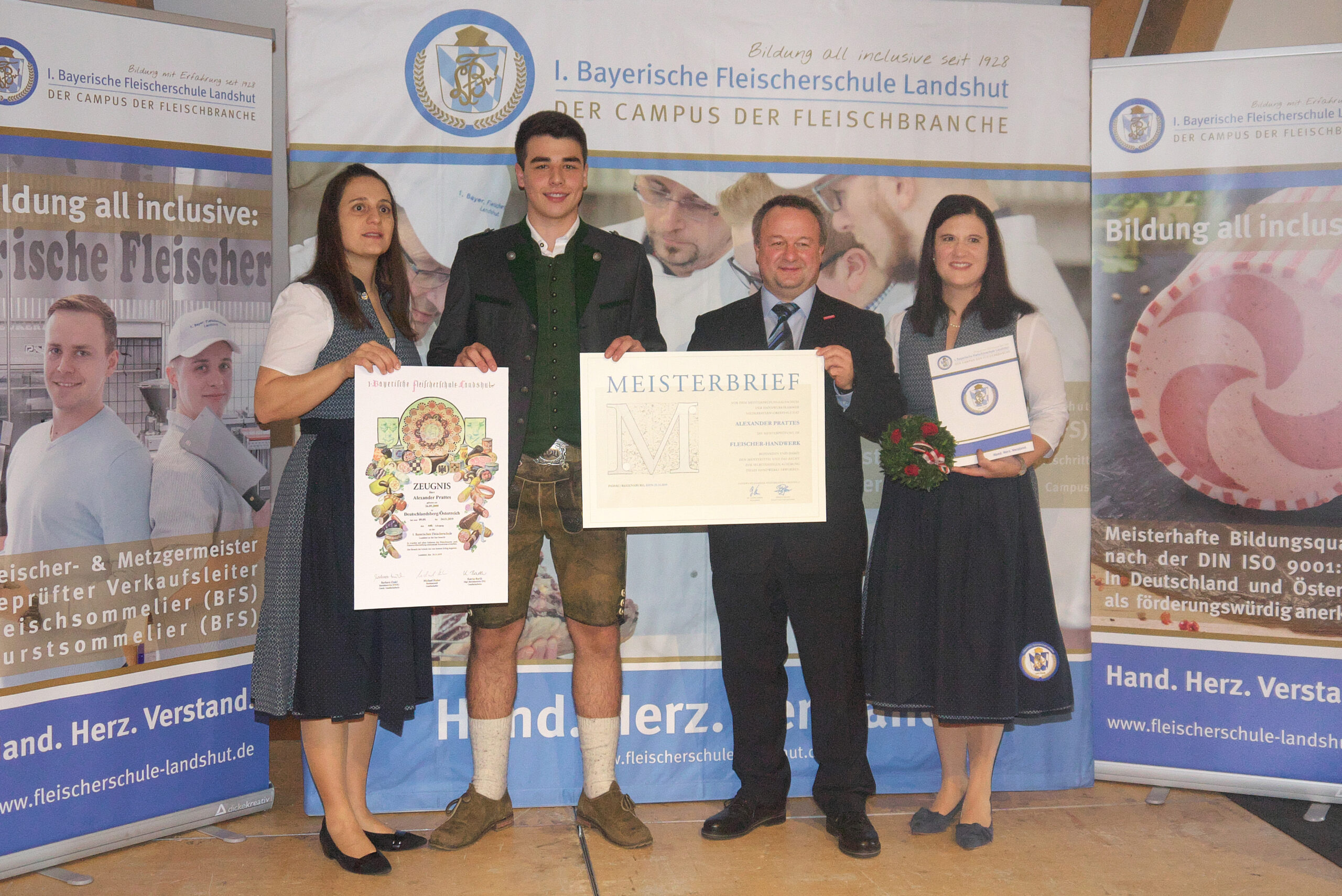 Fleischerschule Landshut ehrt Alexander Prattes