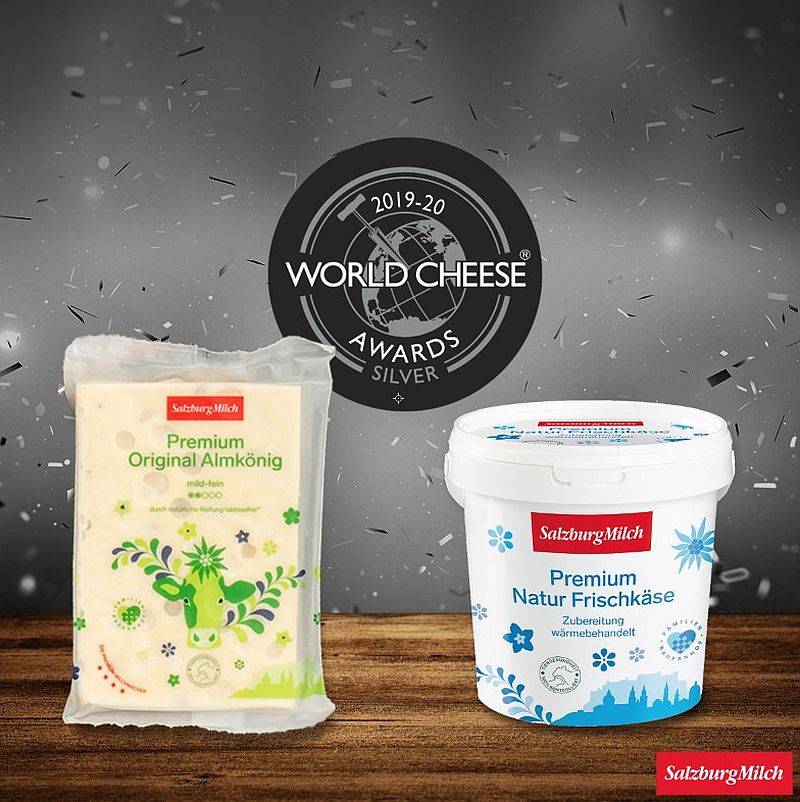 2x Silber für SalzburgMilch bei World Cheese Awards