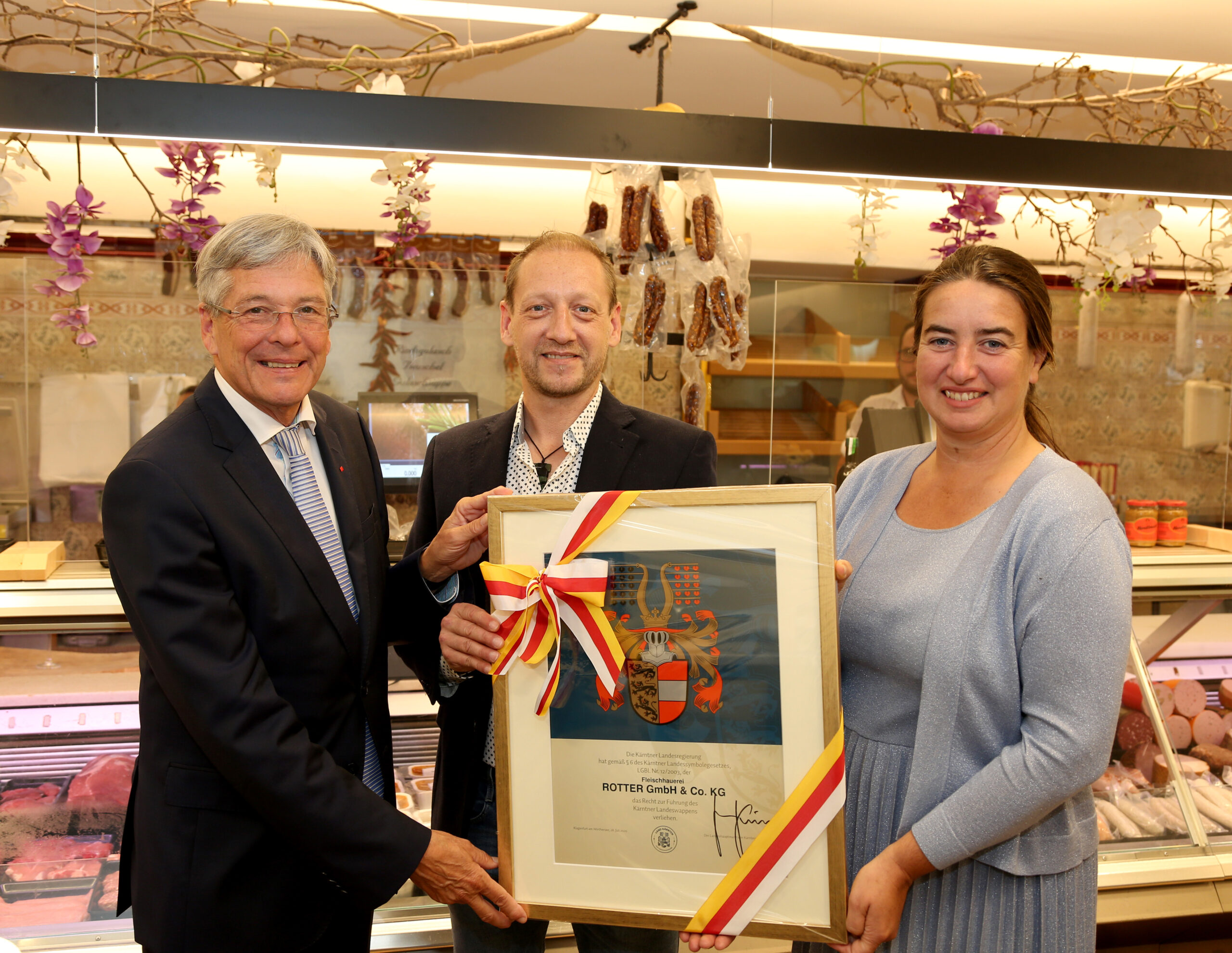 Landeswappen für die Fleischhauerei Rotter