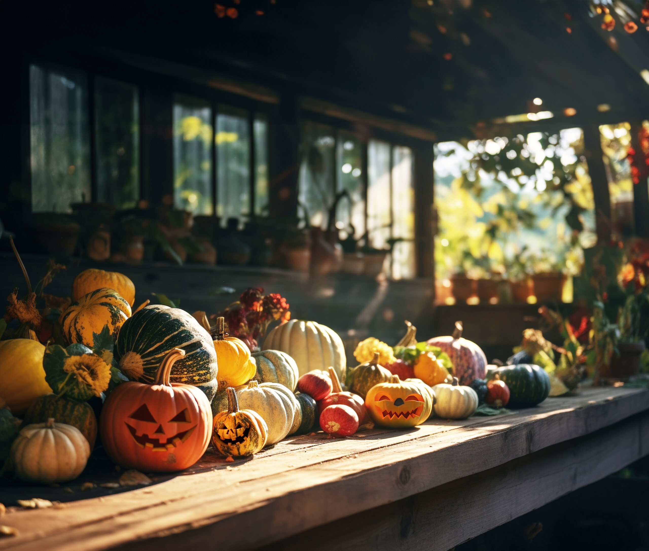 Die Vielfalt der Kürbisse für ein gruseliges Halloween