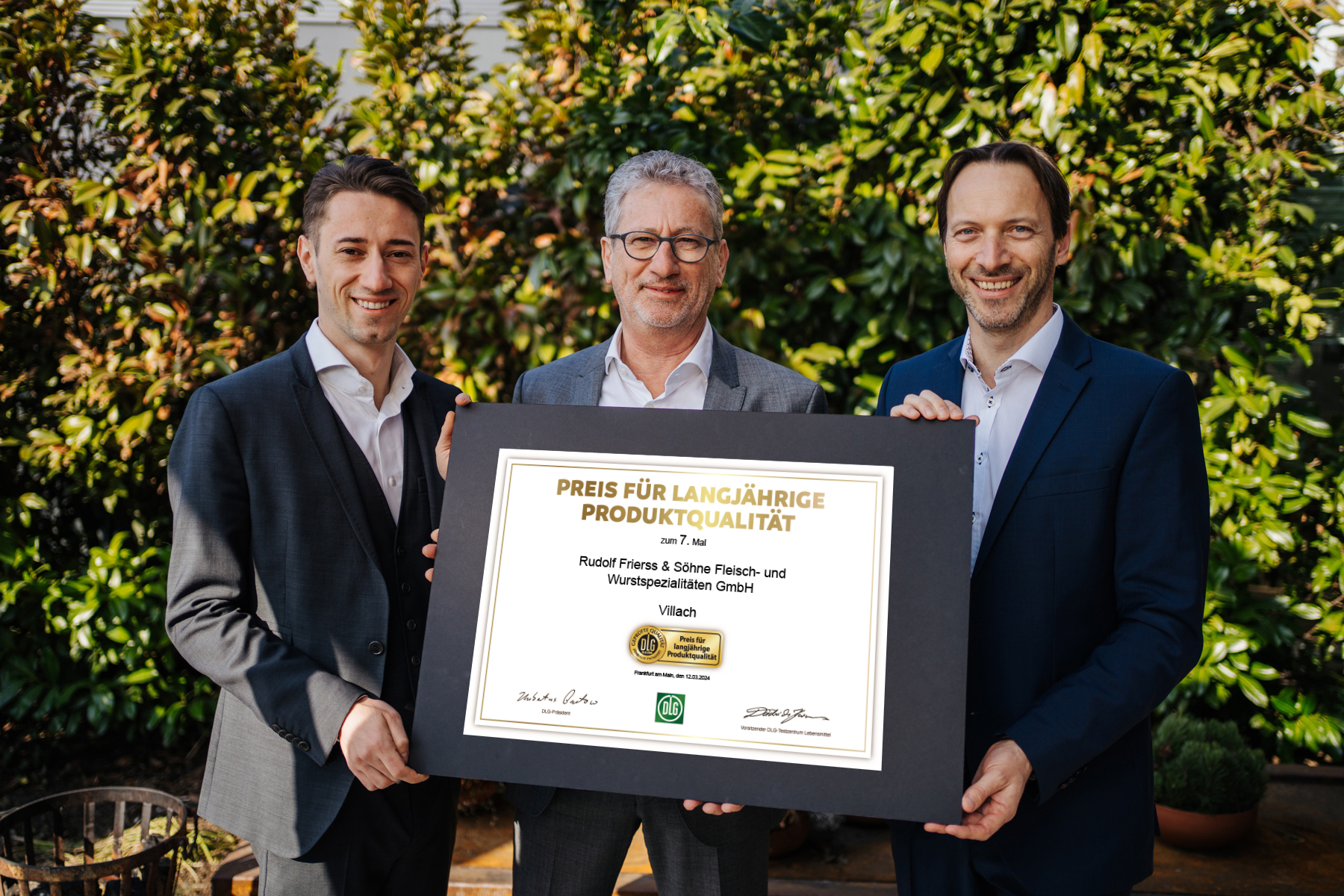 Frierss erhält „DLG-Preis für langjährige Produktqualität“
