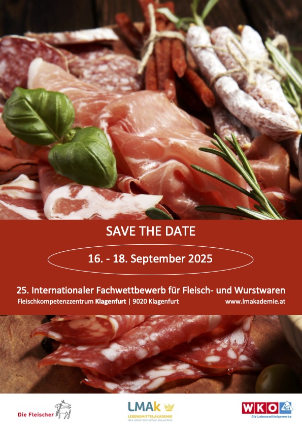 SAVE THE DATE: 25. Internationaler Fachwettbewerb für Fleisch & Wurstwaren