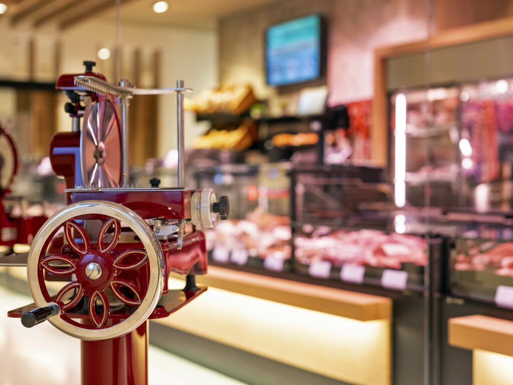 Immer schön anzusehen: eine Berkel- Aufschnittmaschine. © Aichinger